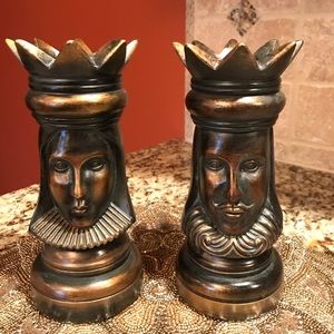 Pier 1 King and Queen Bookends NWT